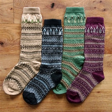Load image into Gallery viewer, Fair Isle Crew Alpaca Sock