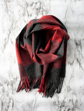 Load image into Gallery viewer, Buffalo Plaid Baby Alpaca Scarf