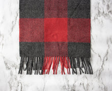 Load image into Gallery viewer, Buffalo Plaid Baby Alpaca Scarf