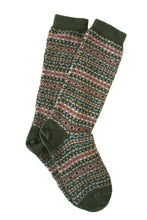 Load image into Gallery viewer, Fair Isle Crew Alpaca Sock - living-water-fibers-and-alpacas