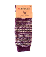 Load image into Gallery viewer, Fair Isle Crew Alpaca Sock - living-water-fibers-and-alpacas