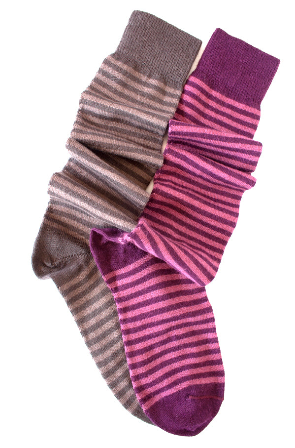 Stripe Alpaca Knee Sock - living-water-fibers-and-alpacas