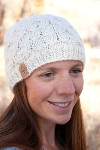 The Esther Hand Knit Cable Hat - living-water-fibers-and-alpacas