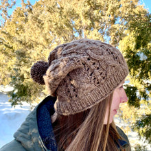 Load image into Gallery viewer, Cabled Slouch Beanie